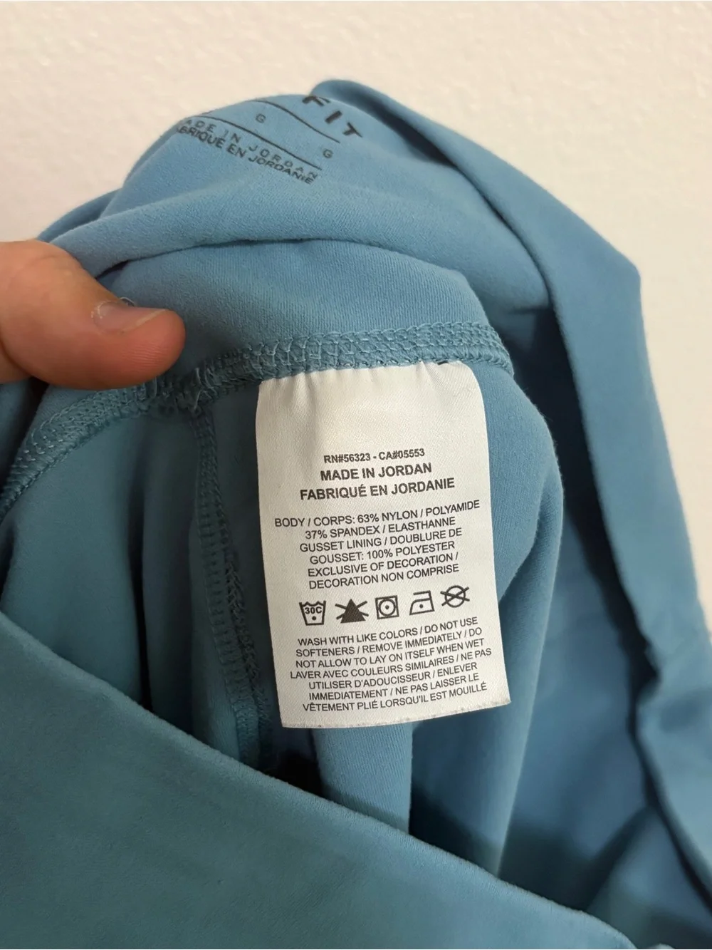 Nike High-Waist Aqua Blue Bike Shorts Yoga Luxe 7” Short Large